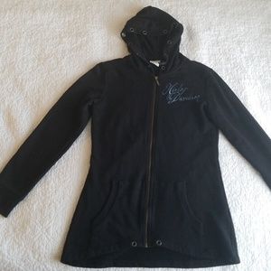 Harley Davidson zip front hooded sweater